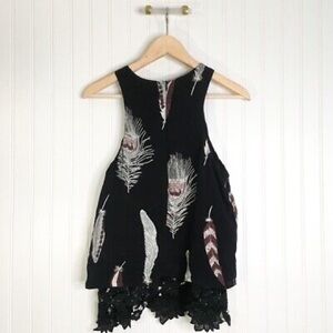 Line and Dot Lace Top Medium